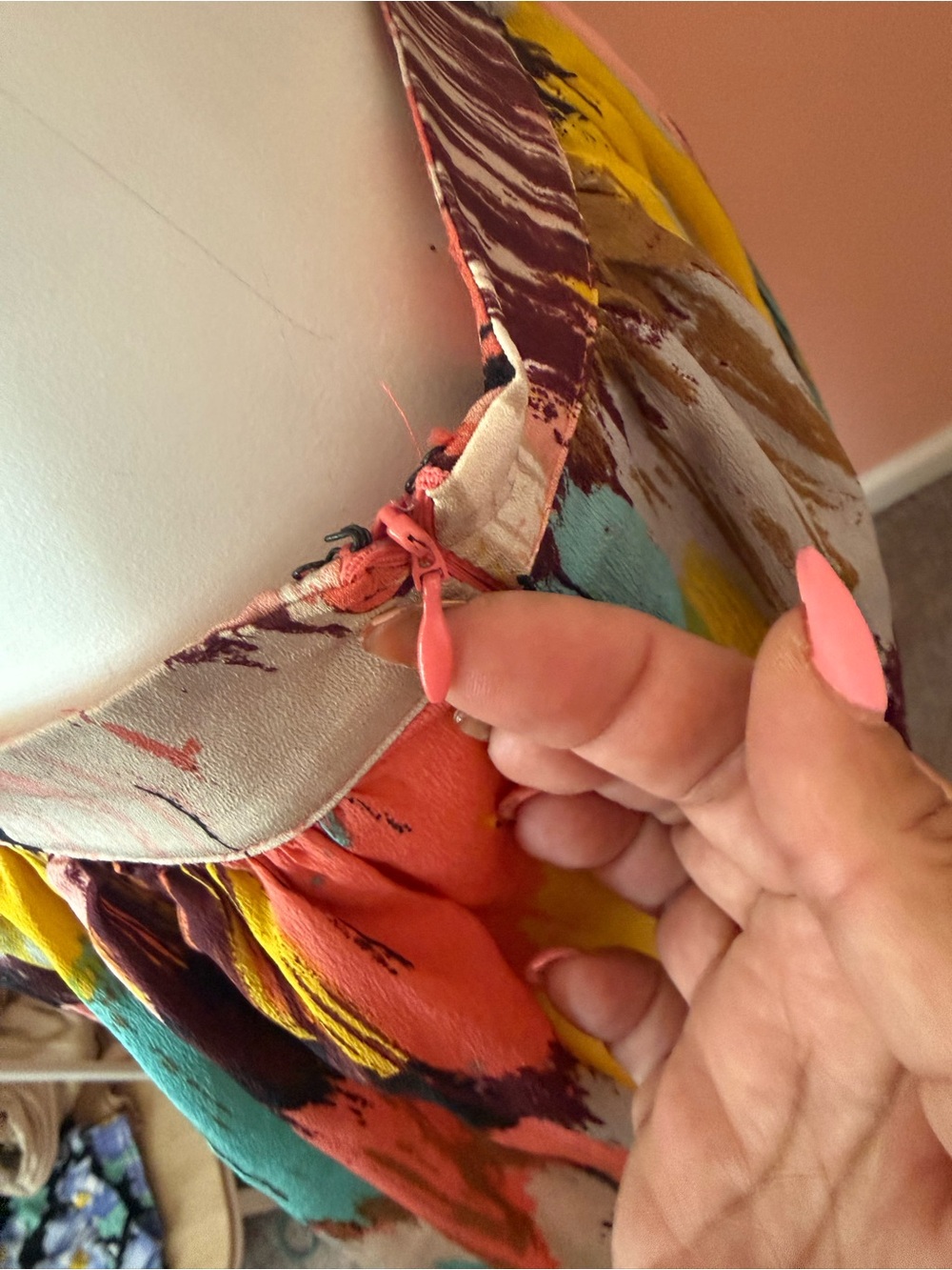 Forever 21 Abstract Brushstroke Multicolor Skirt - Picture 3 of 5